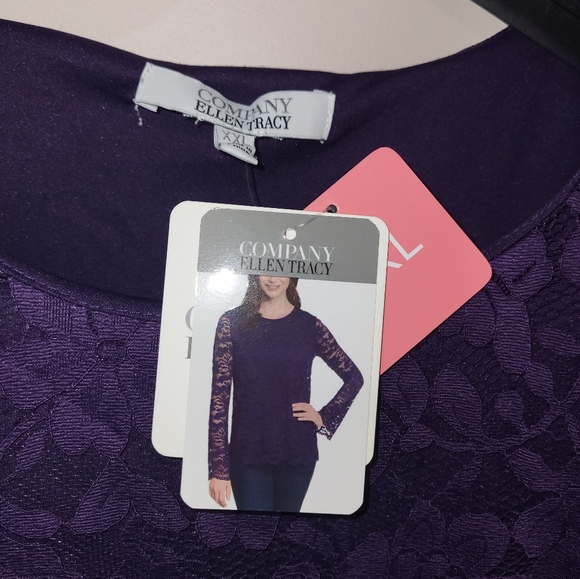 Women's elegant blouse 👚 Company ELLEN TRACY size XXL color: Violet - Picture 3 of 7